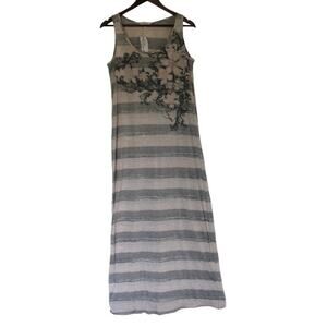 Mystree‎ Anthropologie Maxi Dress Woman's Size Medium Boho Neutral